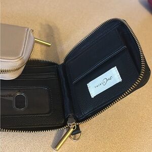 thirty-one Black and Blush Zip Around Wallet